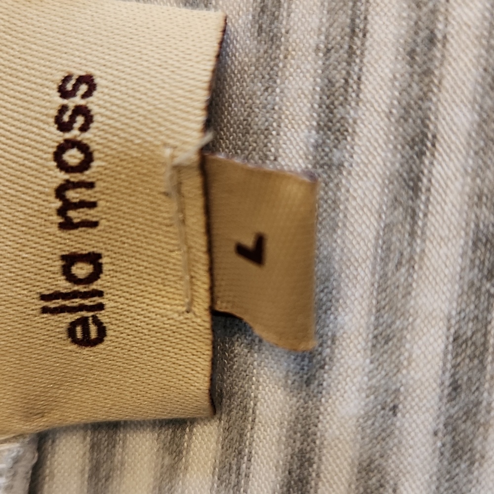 Ella Moss,  NWT,  Women's Top,  Gray and white Striped,  Size  Large - Picture 7 of 10